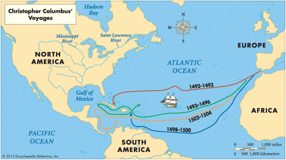 Christopher Columbus' Voyages